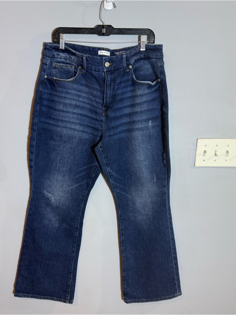 Good American Women's Dark Indigo Boot Cut Jeans